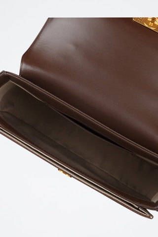 Sac bandoulière en cuir - Marron - Emporio Armani