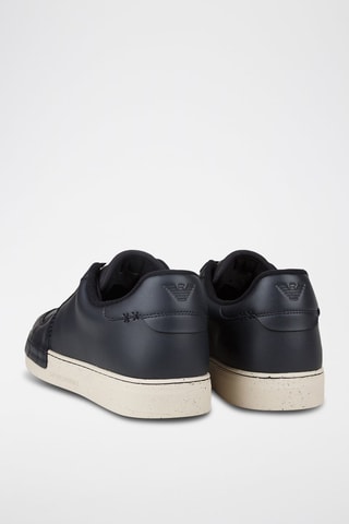 Baskets en cuir - Noir - Emporio Armani