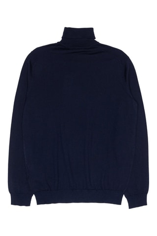 Pull en laine vierge - Bleu foncé - Emporio Armani