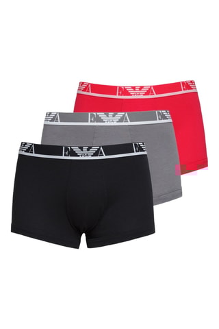 3 boxers - Noir, gris et rouge - Emporio Armani