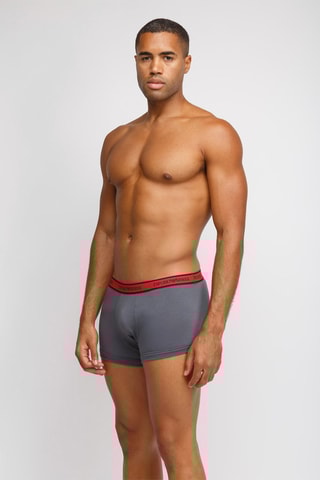 3 boxers - Gris, rouge et noir - Emporio Armani