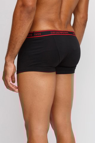 3 boxers - Gris, rouge et noir - Emporio Armani