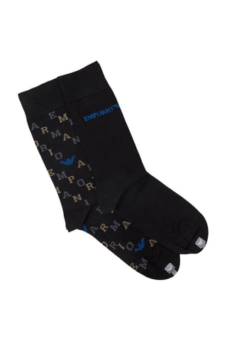 2 paires de chaussettes - Noir - Emporio Armani