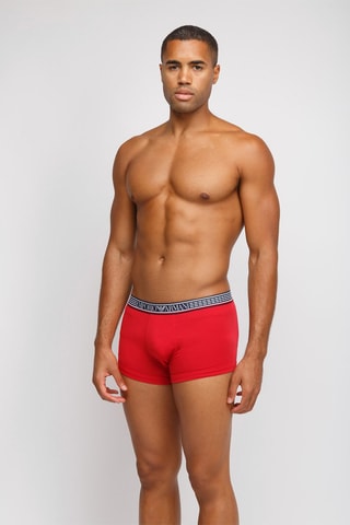 3 boxers - Rouge, gris foncé et bleu marine - Emporio Armani