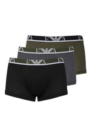 3 boxers - Noir, gris et vert - Emporio Armani