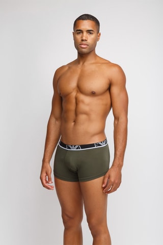 3 boxers - Noir, gris et vert - Emporio Armani