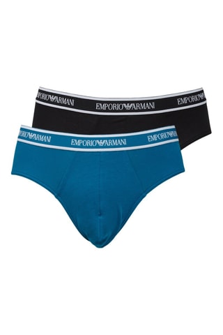 2 slips - Noir et bleu canard - Emporio Armani