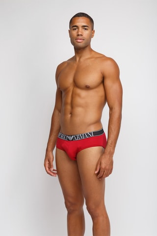 2 slips - Noir et rouge - Emporio Armani