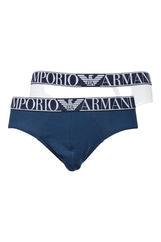 2 slips - Blanc et bleu pétrole - Emporio Armani