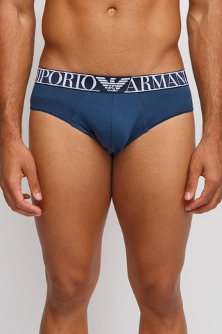 2 slips - Blanc et bleu pétrole - Emporio Armani