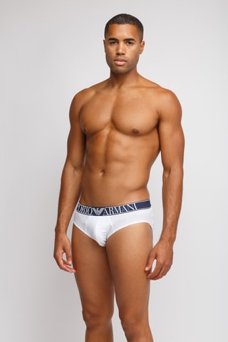 2 slips - Blanc et bleu pétrole - Emporio Armani