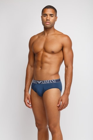 2 slips - Blanc et bleu pétrole - Emporio Armani