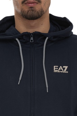 Sweat à capuche - Bleu foncé - EA7