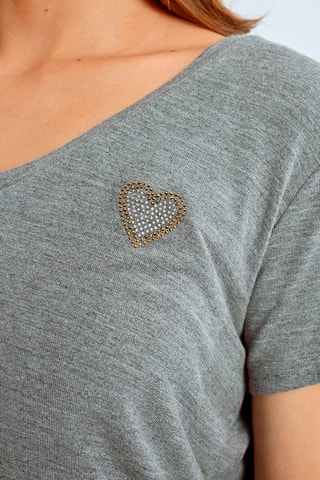 T-shirt - Gris clair chiné