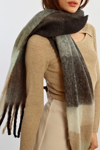 Sjaal Zwart en Beige