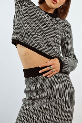 Pull court - Noir et blanc