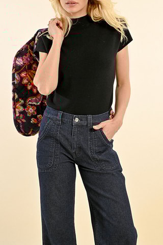 Jean taille haute - Bleu foncé