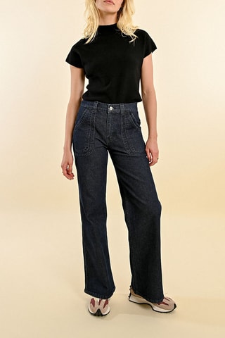 Jean taille haute - Bleu foncé