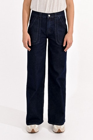 Jean taille haute - Bleu foncé