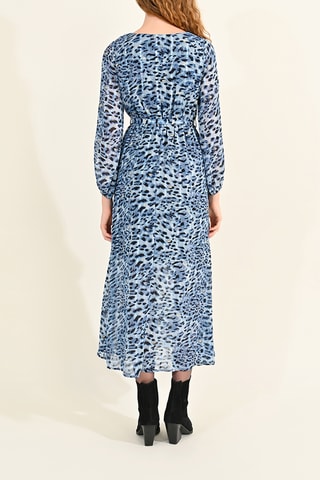 Robe midi - Bleu