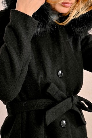 Manteau à capuche - Noir
