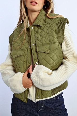 Mouwloos vest- Kaki
