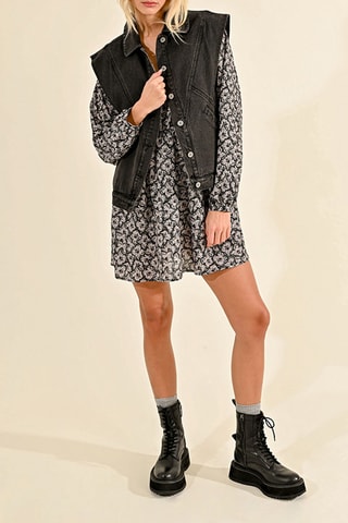Denim Vest - Zwart
