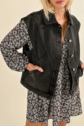 Denim Vest - Zwart