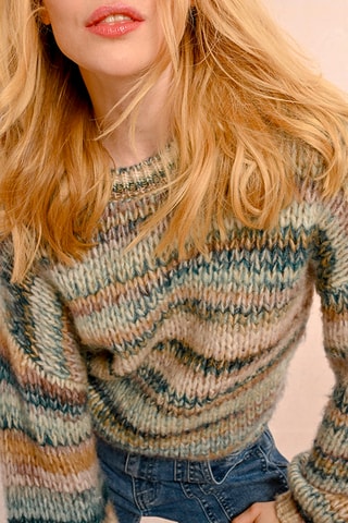 Trui - Beige en Blauw