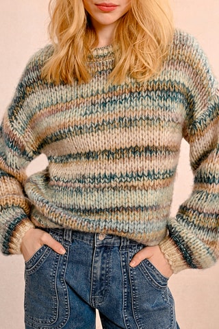 Trui - Beige en Blauw