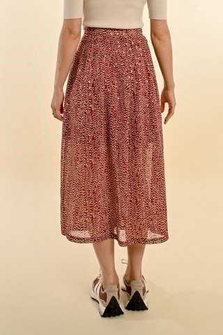 Jupe midi - Rouge
