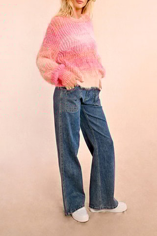 Trui tie and dye - Roze en Wit