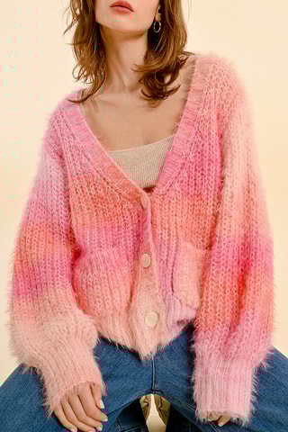 Gilet tie and dye - Rose et orange