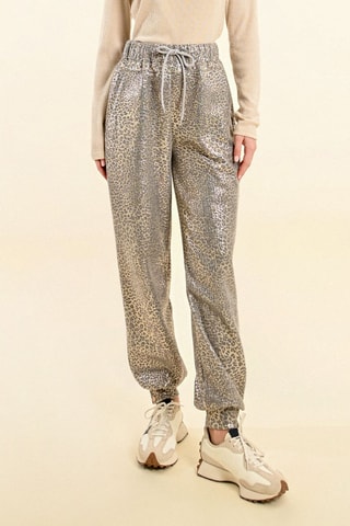 Pantalon taille haute - Beige