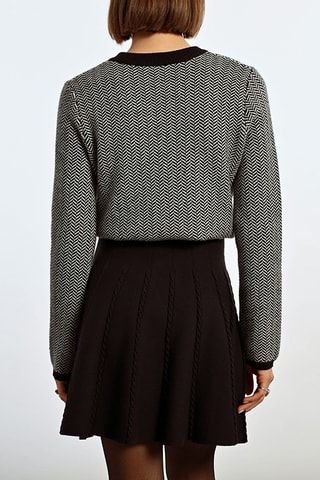 Jupe patineuse taille haute - Noir