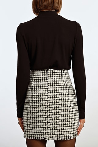 Minijupe taille haute - Blanc et noir
