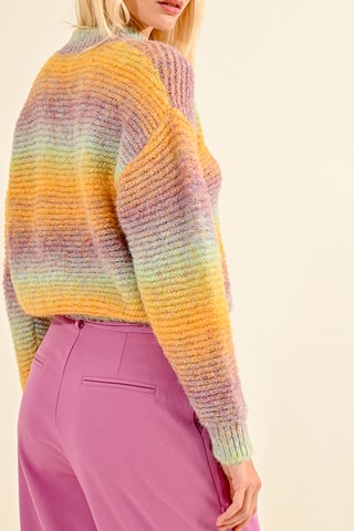 Trui tie and dye - Geel en Paars