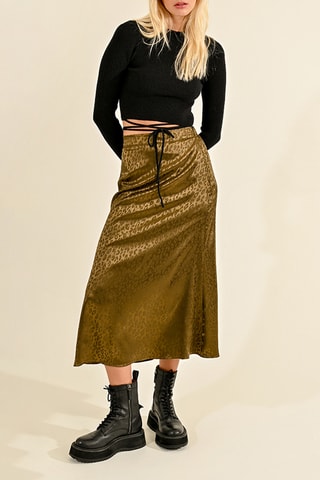 Jupe midi - Kaki