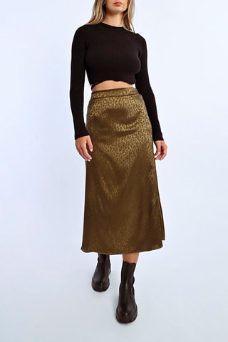 Jupe midi - Kaki
