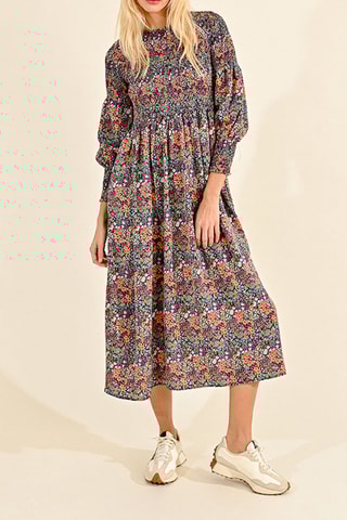 Robe midi - Bleu marine