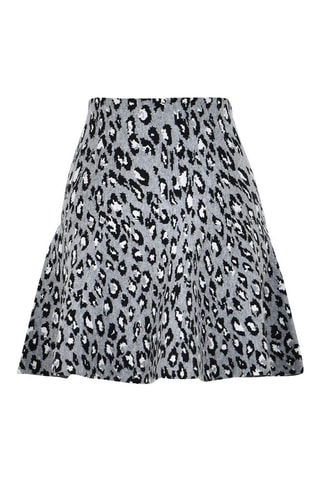 Jupe patineuse taille haute - Gris