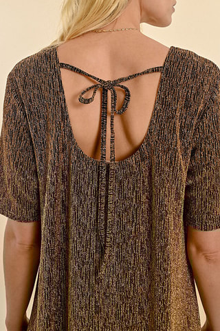 Robe droite - Marron chiné