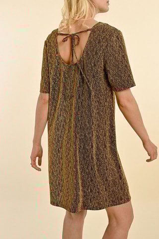 Robe droite - Marron chiné