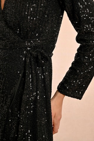 Robe portefeuille - Noir