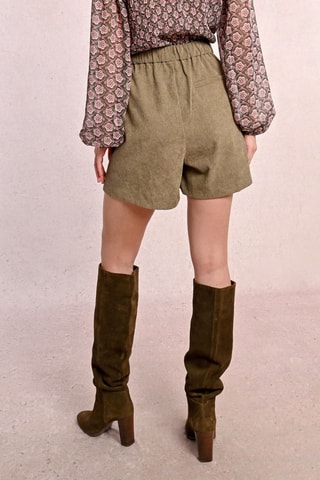 Short taille haute - Kaki