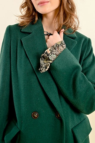 Manteau en laine - Vert foncé