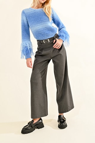Pantalon wide legs - Gris