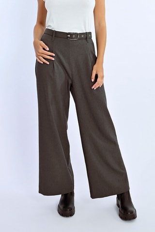 Pantalon wide legs - Gris