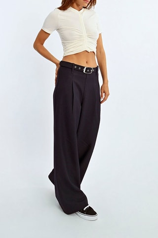 Pantalon wide legs - Bleu marine