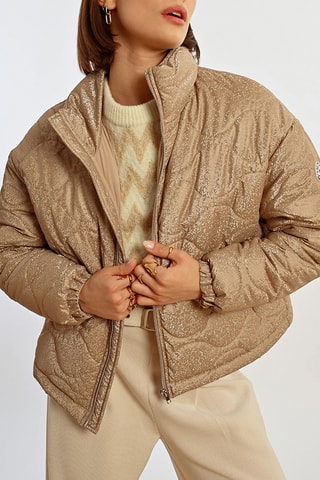 Gewatteerde Jas - Beige